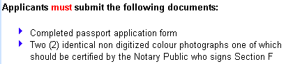Jamaica passport photo specification