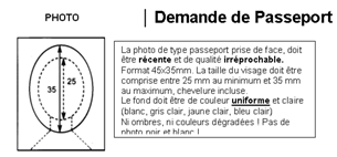 Belgium passport photo specification