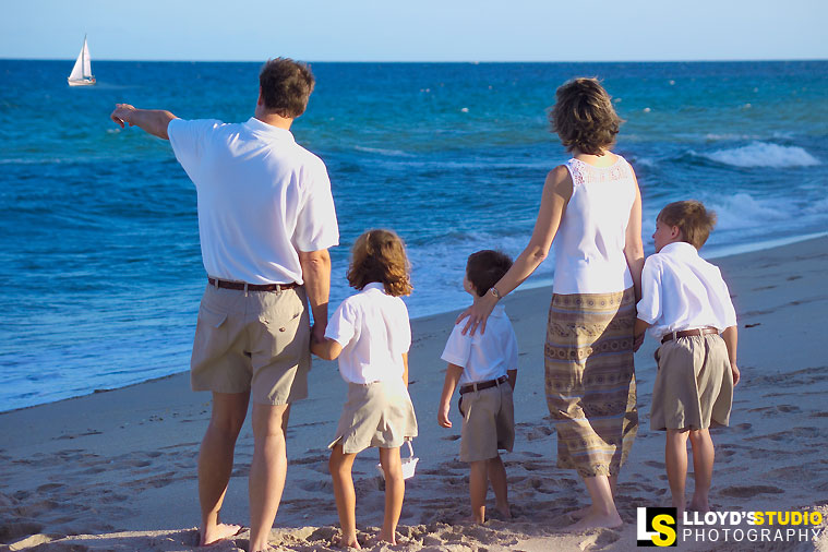 Family beach portrait by Lloyd's Studio, South Florida