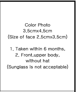 Korea (South) passport photo specification