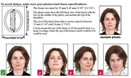 Canada passport photo specification