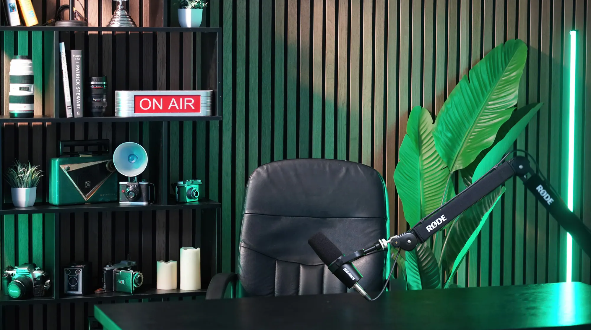 Podcast recording room at Lloyd's Studio