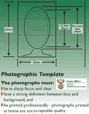 South Africa passport photo specification