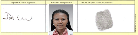 South Africa passport photo specification