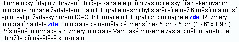 Czech Republic passport photo specification