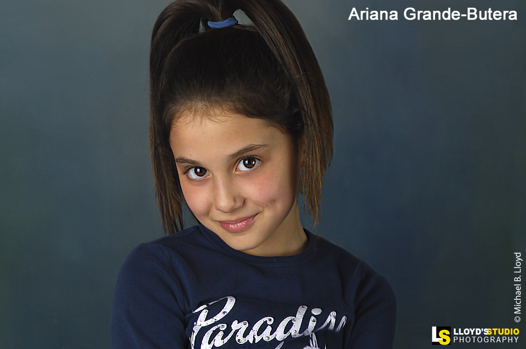 Ariana Grande's first talent headshots by Lloyd's Studio